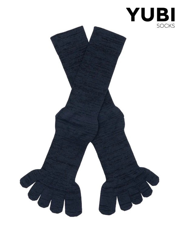 Rakuten - YUBI SOCKS ユビソックス｜Toe Socks Crew Axio Wool #Black [YUB233-032025-BLK] トゥソックスクルー アクシオウール