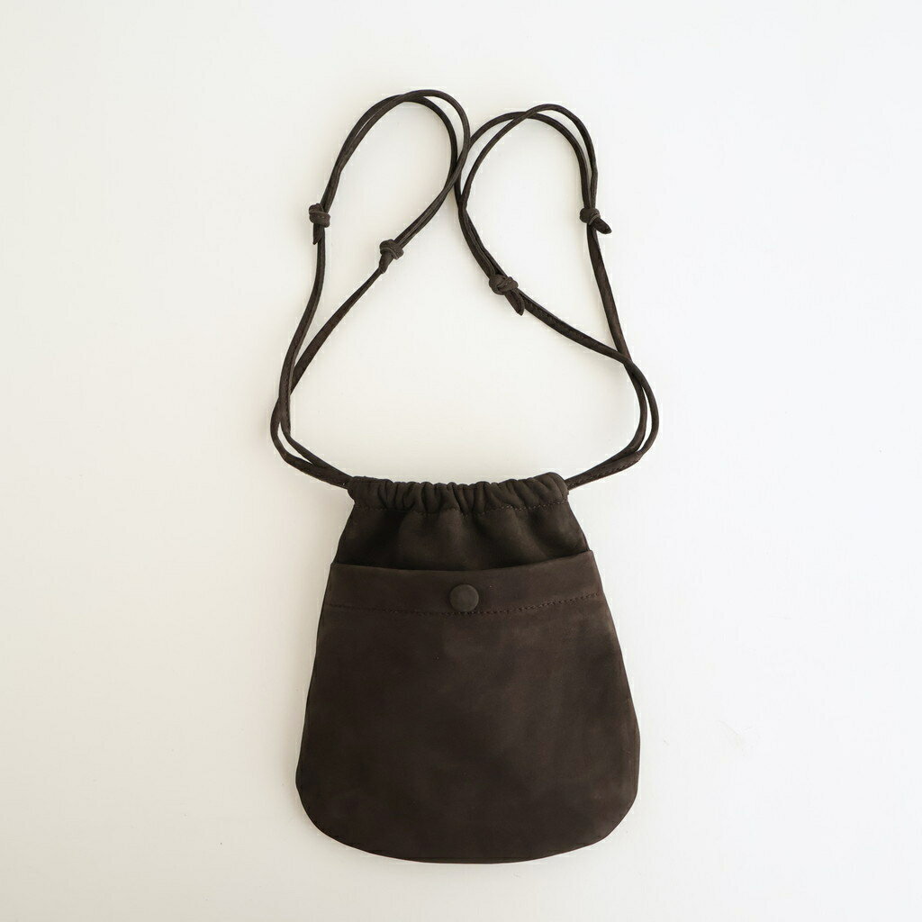 CCU｜DRAWSTRING BAG #BROWN [BG-32-C-NUBCK-4]