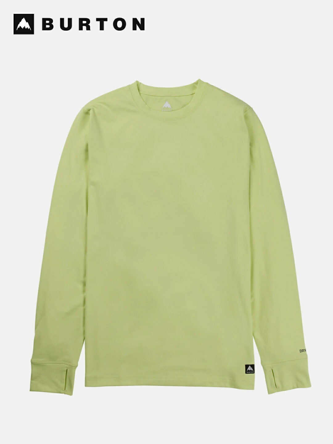 BURTON バートン｜25/26モデル Men's Midweight Base Layer Crew #GLOW YELLOW GREEN [102571] メンズ ミッドウェイト ベースレイヤー クルーネック【W_20】