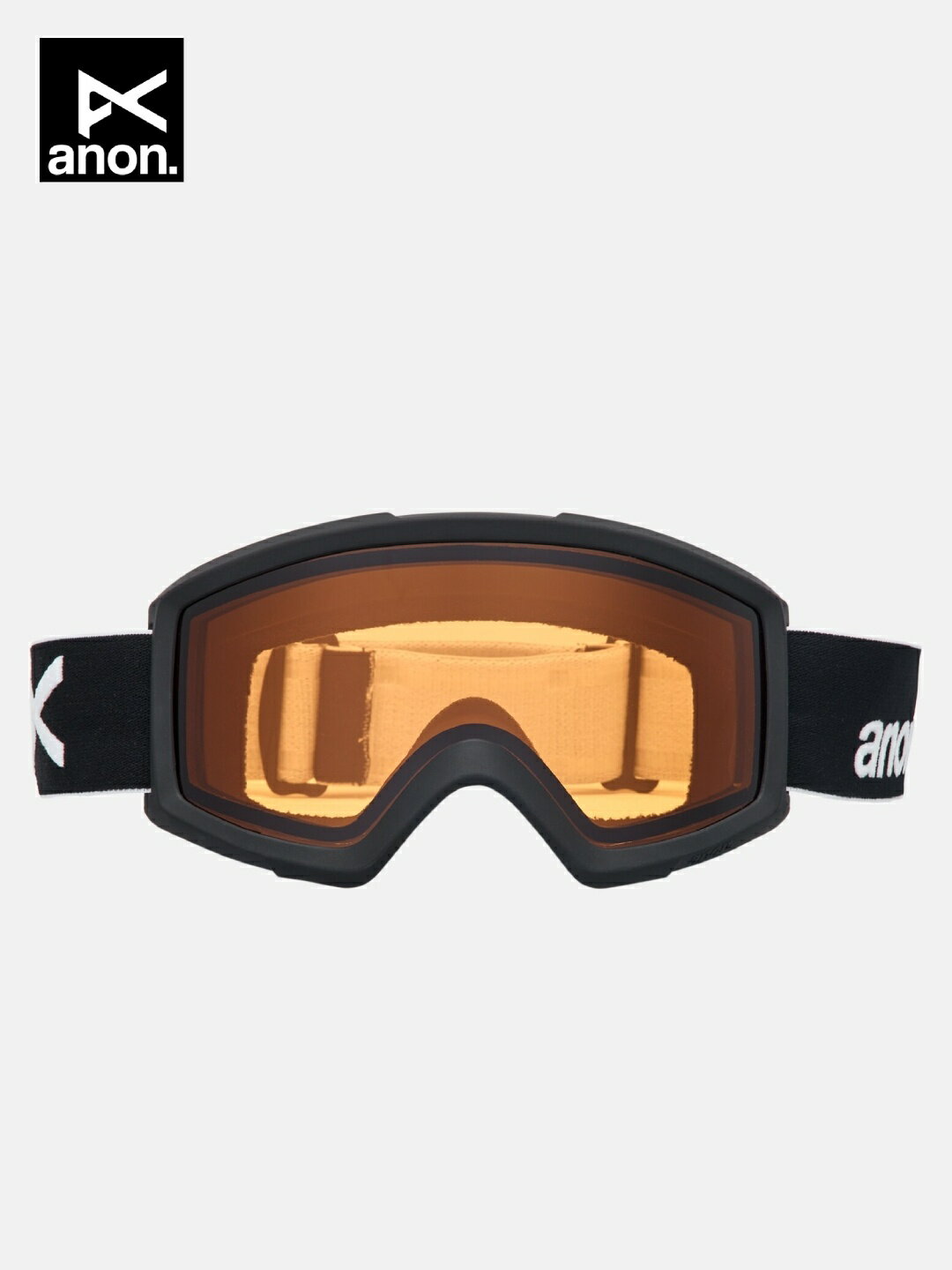 ANON アノン｜25/26モデル Helix 2.0 Goggles Non-Mirror #BLACK/AMBER [185291] ヘリックス2.0 ローブリッジフィット ゴーグル（ノンミラー）【W_20】