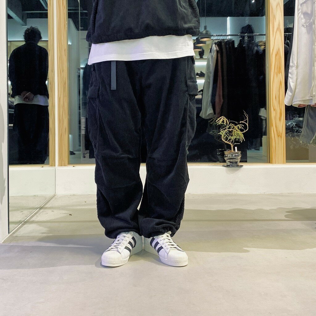 Evisen Skateboards｜EQUALIZER CORD CARGO PANTS #Black [25FW_B03]