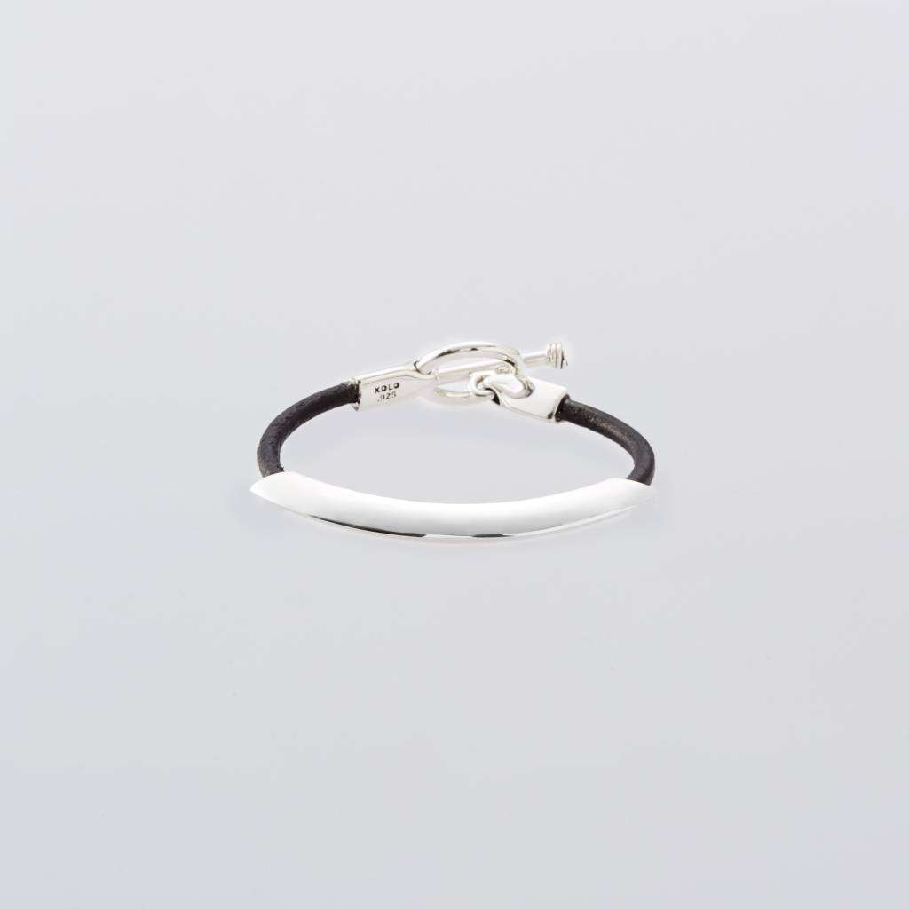 XOLO JEWELRY｜Triangle Leather Bracelet -Black- #BLACK/SILVER [XOLB003S-BLK]