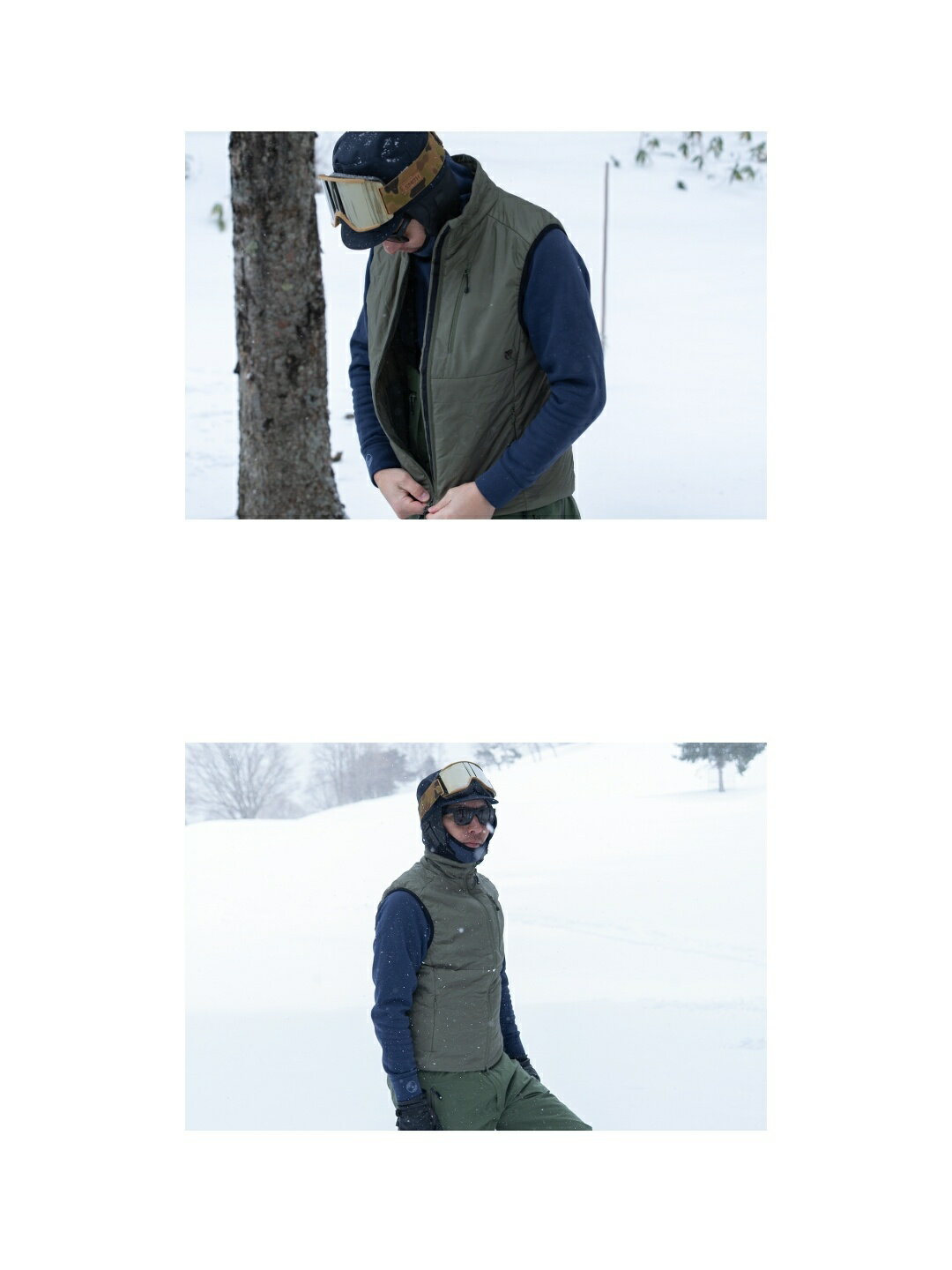 P.RHYTHM プリズム｜25/26モデル ISULATION VEST #STONE GRAY [PRM-26338] インサ...
