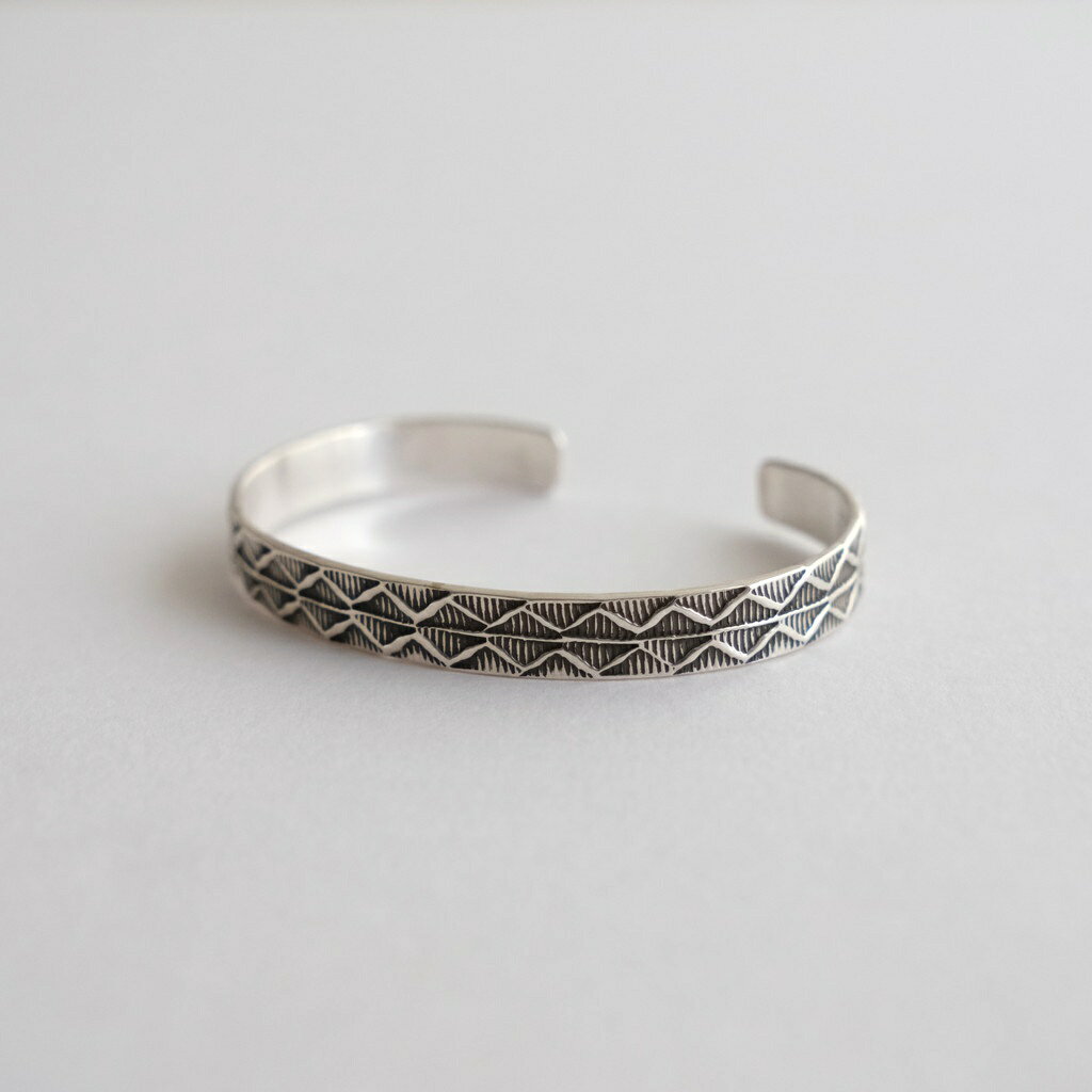 Indian jewelry｜HENRY MARIANO スタンプバングル D #SILVER