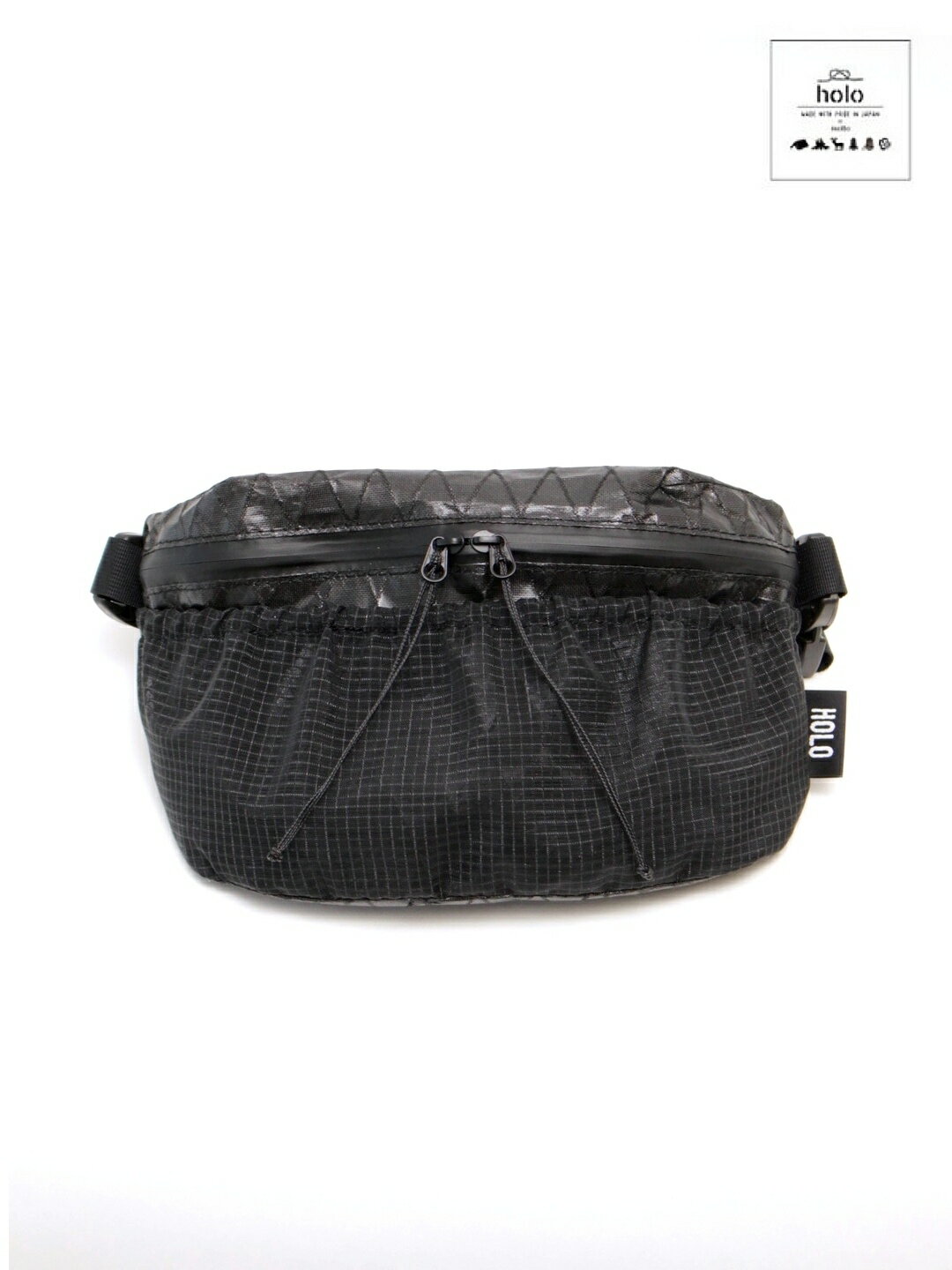 ホロ シェルパック UX-10 ■メーカー説明文引用 新素材UX-10を使用した超軽量のサコッシュxウエストポーチ。 可動式のショルダーストラップで身体に沿うフィット感です、 また、フロントポケットには強靭なDyneema Meshを使用。...