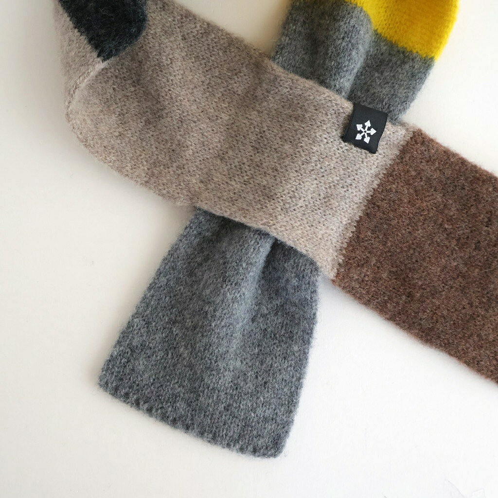 Caledoor｜Rambling Brushed Wool Scarf #Beige Multi [6053-2701]