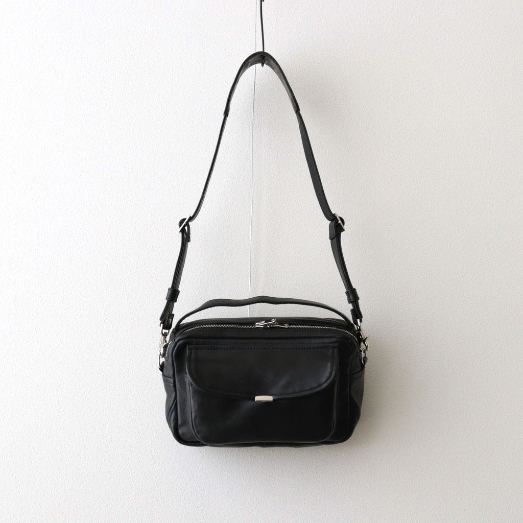 CCU｜SQUARE SHOULDER BAG #BLACK [BG-45-COW-5]