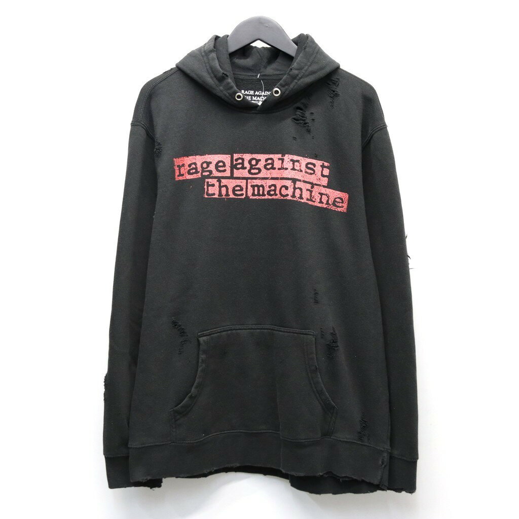 THRIFTY LOOK｜WORN-OUT 「RAGE AGAINST MACHINE」 HOODY #BLACK [tl24f040]