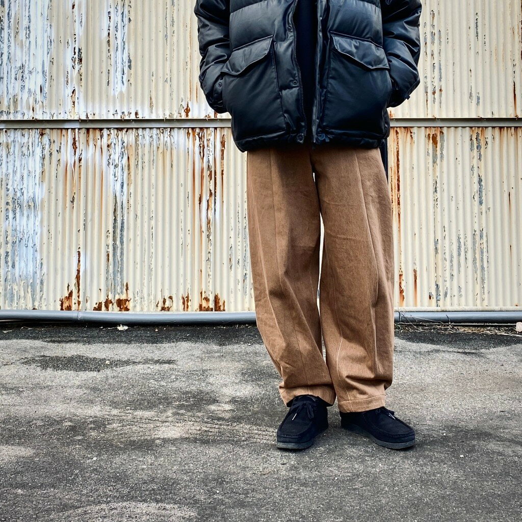Rakuten - a-yarn｜OVERDYE CURVE PANTS #L-BROWN [AY-1019]