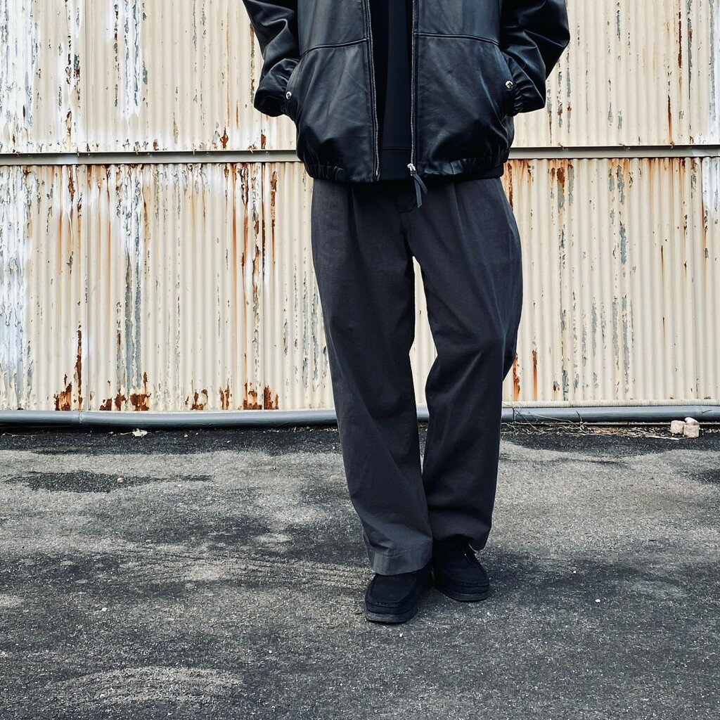 乐天商城 - a-yarn｜2TUCK WIDE CUT&SEW PANTS #GRAY [AY-1027]