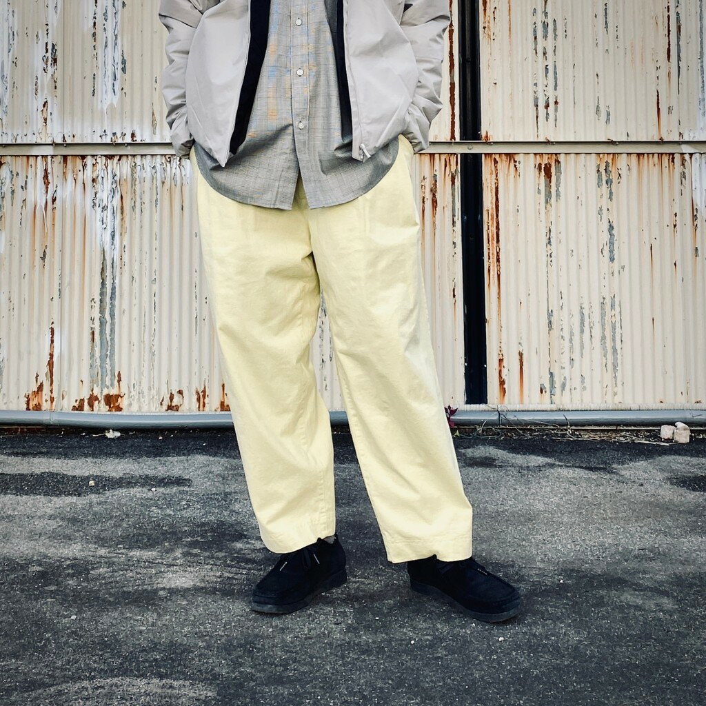 Rakuten - a-yarn｜2TUCK WIDE CUT&SEW PANTS #L-YELLOW [AY-1027]