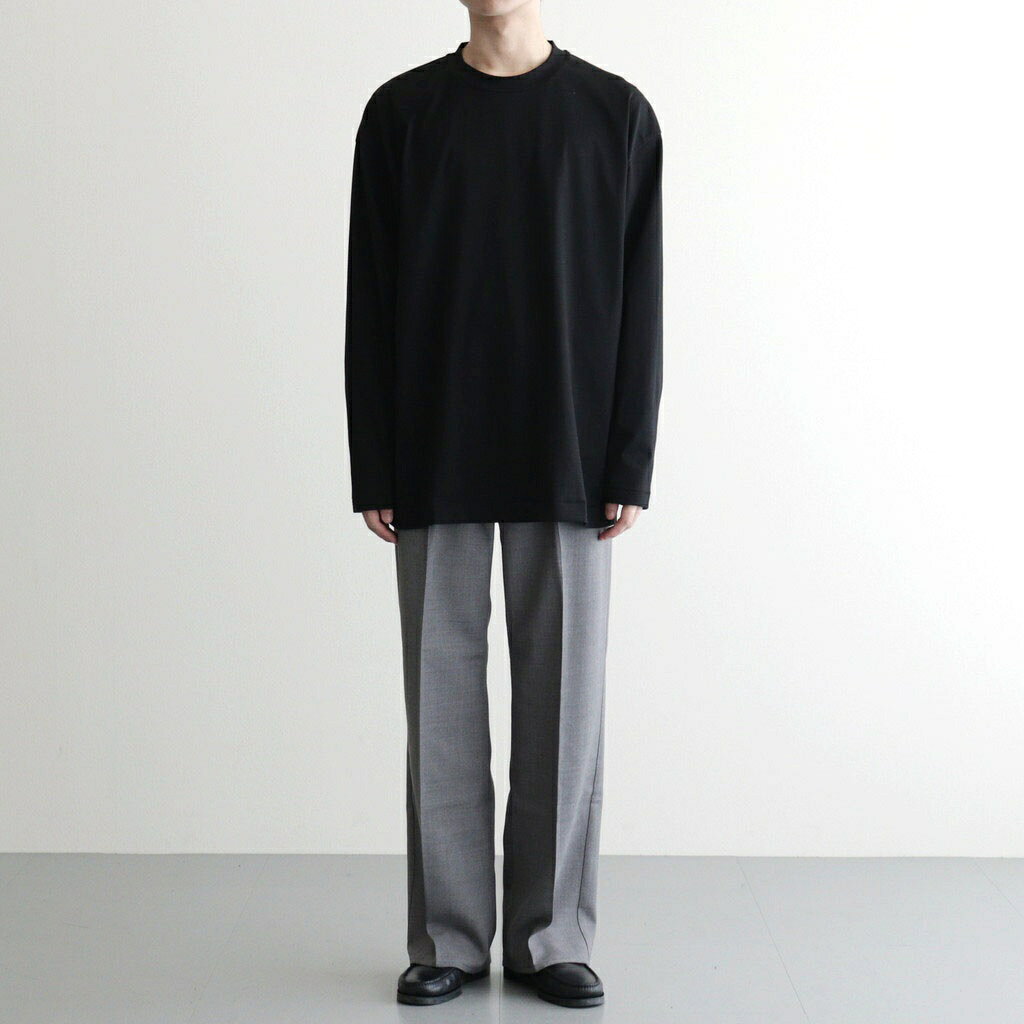 ATON｜SUVIN 60/2 OVERSIZED LONG SLEEVE T-SHIRT #BLACK [KKAGLM0018] moderate-10107416 TAMAYA-GROUP楽天市場店 サンプル画像2