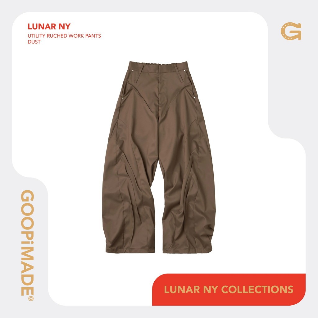 Rakuten - GOOPiMADE｜Lunar 26 - Utility Ruched Work Pants #Dust [GOOPI-26SS-FEB-01]