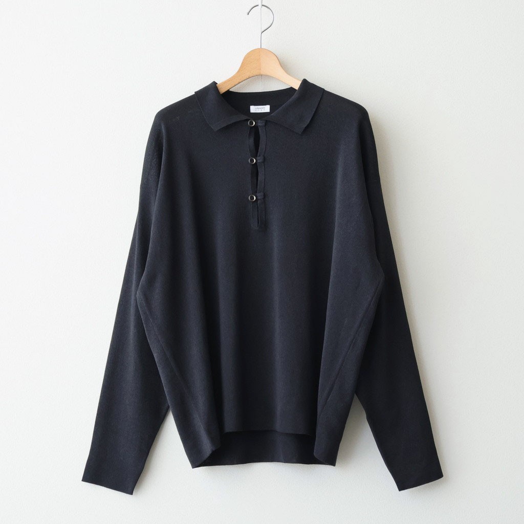 乐天商城 - crepuscule｜Washi L/S Skipper #BLACK [2601-015]