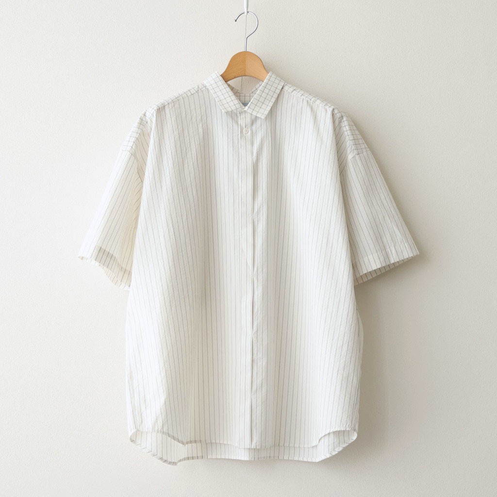 Rakuten - Dulcamara｜ショートスリーブトレンチシャツ #WHITE STRIPE [D126-T624]