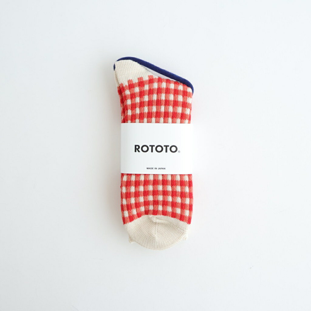 乐天商城 - ROTOTO｜GINGHAM CHECK SOCKS #RED [R1506-SS26]