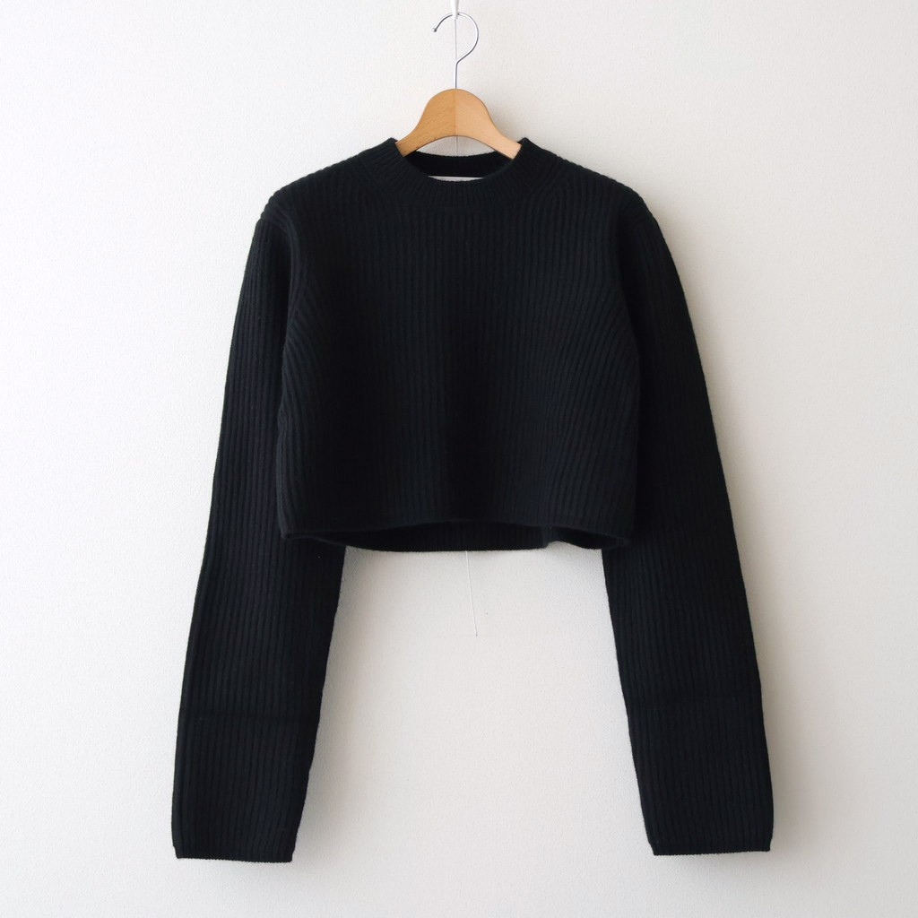 Rakuten - INSCRIRE｜Rib Short Length P/O #BLACK [I25AW-K1]