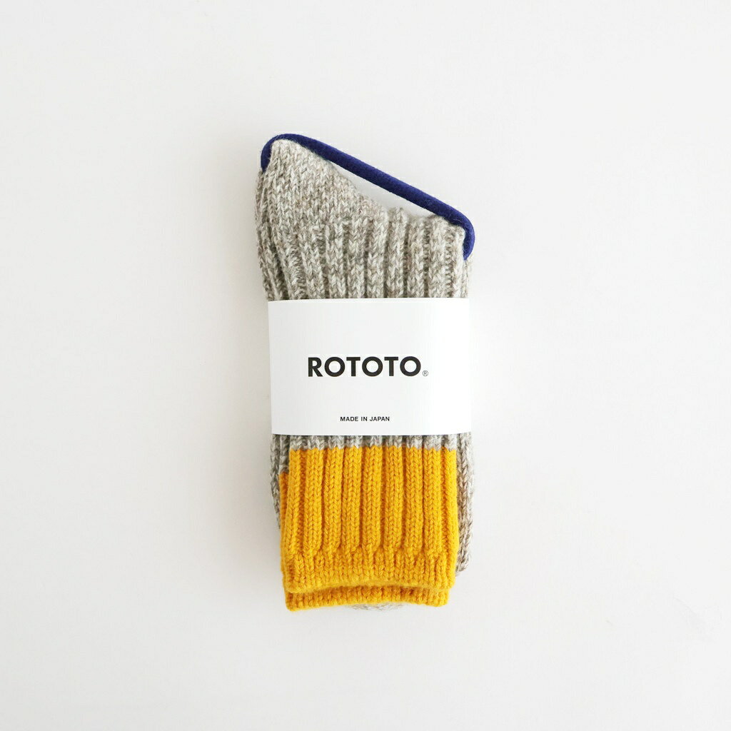 ROTOTO｜MERINO WOOL RAGG SOCKS #YELLOW [R1536-AW25]