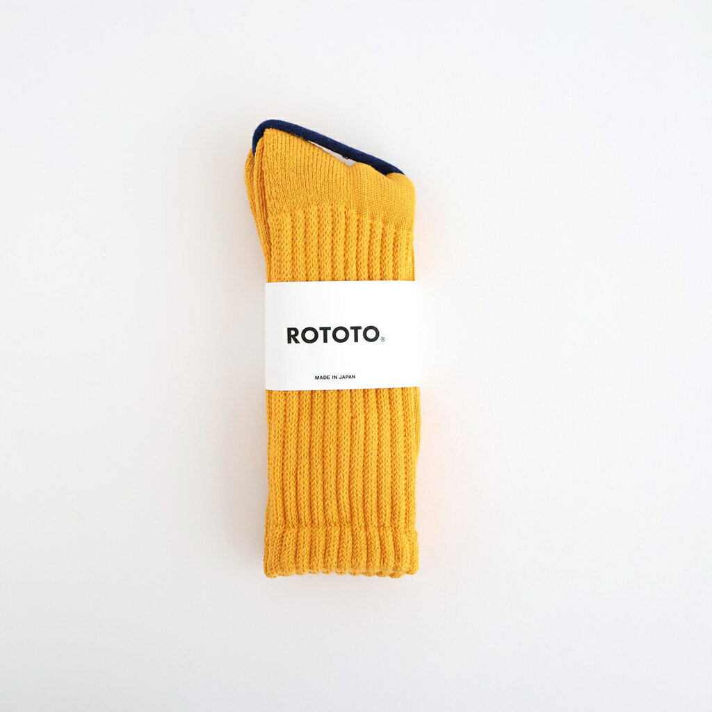 Rakuten - ROTOTO｜LOOSE PILE CREW SOCKS #YELLOW [R1334-AW25]