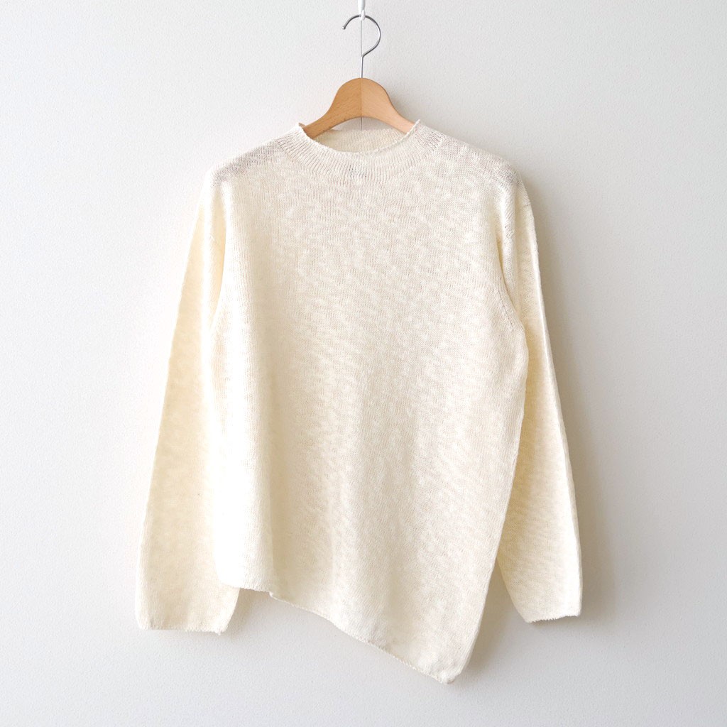 Rakuten - UNFIL｜cotton & silk slub yarn bottle-neck P/O #off white [WXSP-UW125]