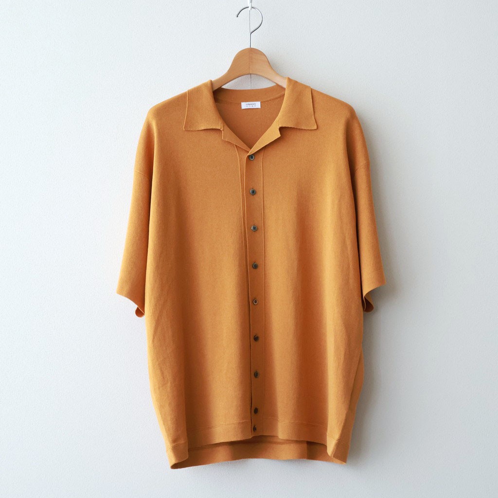 Rakuten - crepuscule｜Washi Open Collar S/S Shirt #YELLOW [2601-017]