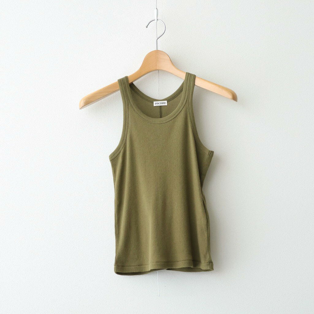 Rakuten - INSCRIRE｜Gauze Teleco Tank Top #KHAKI [I26SS-CUT1]