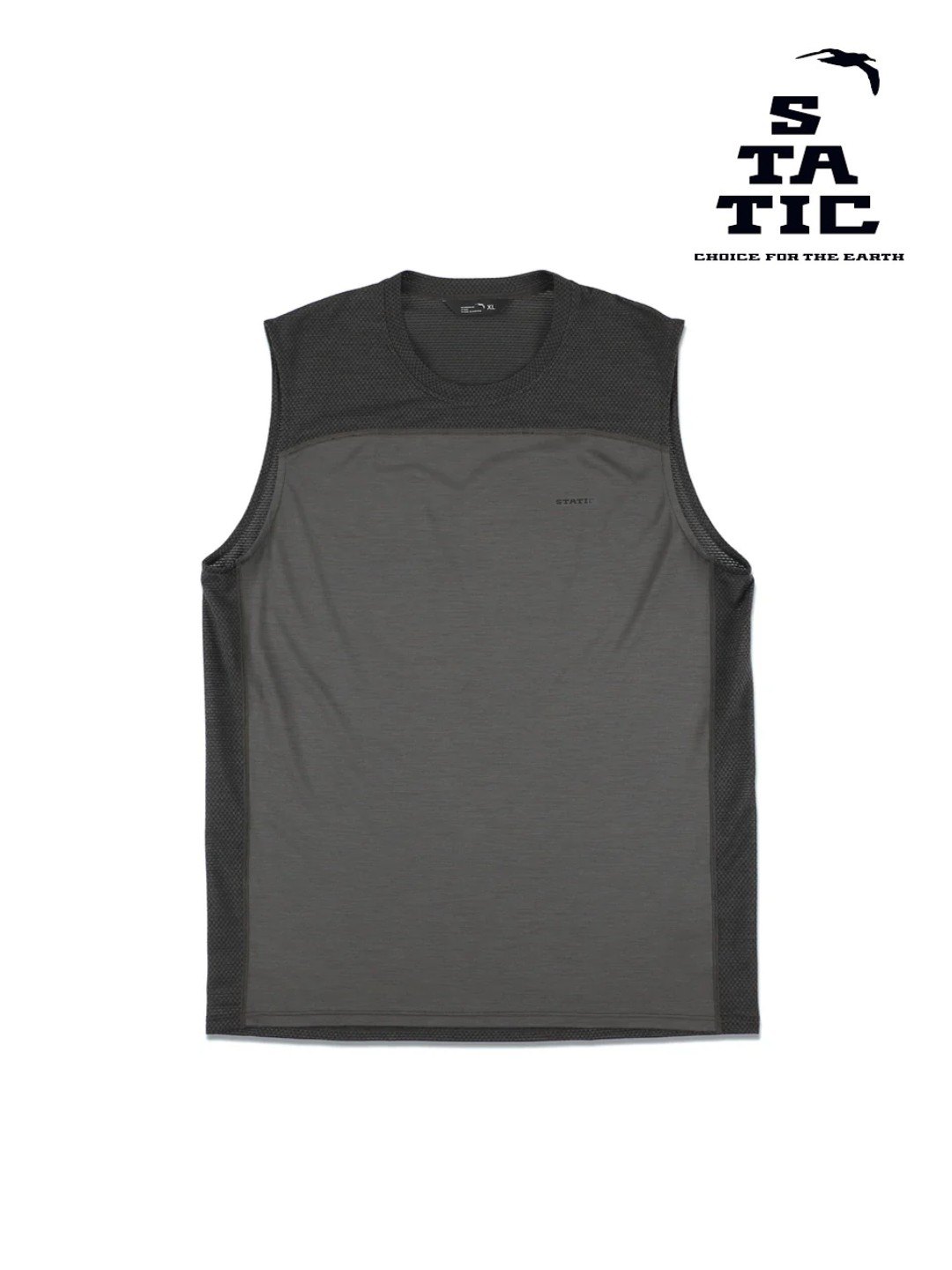 STATIC スタティック｜Chord Wool Sleeveless Shirts #Carbon  コードウール スリーブレス シャツ