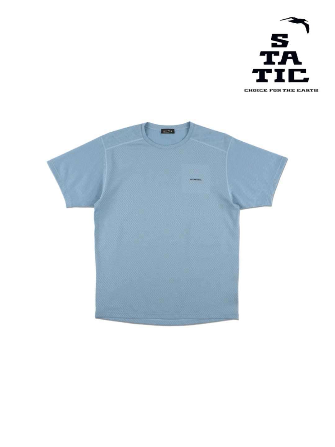 STATIC スタティック｜Adjust S/S #Steel Blue  アジャスト ショートスリーブ シャツ