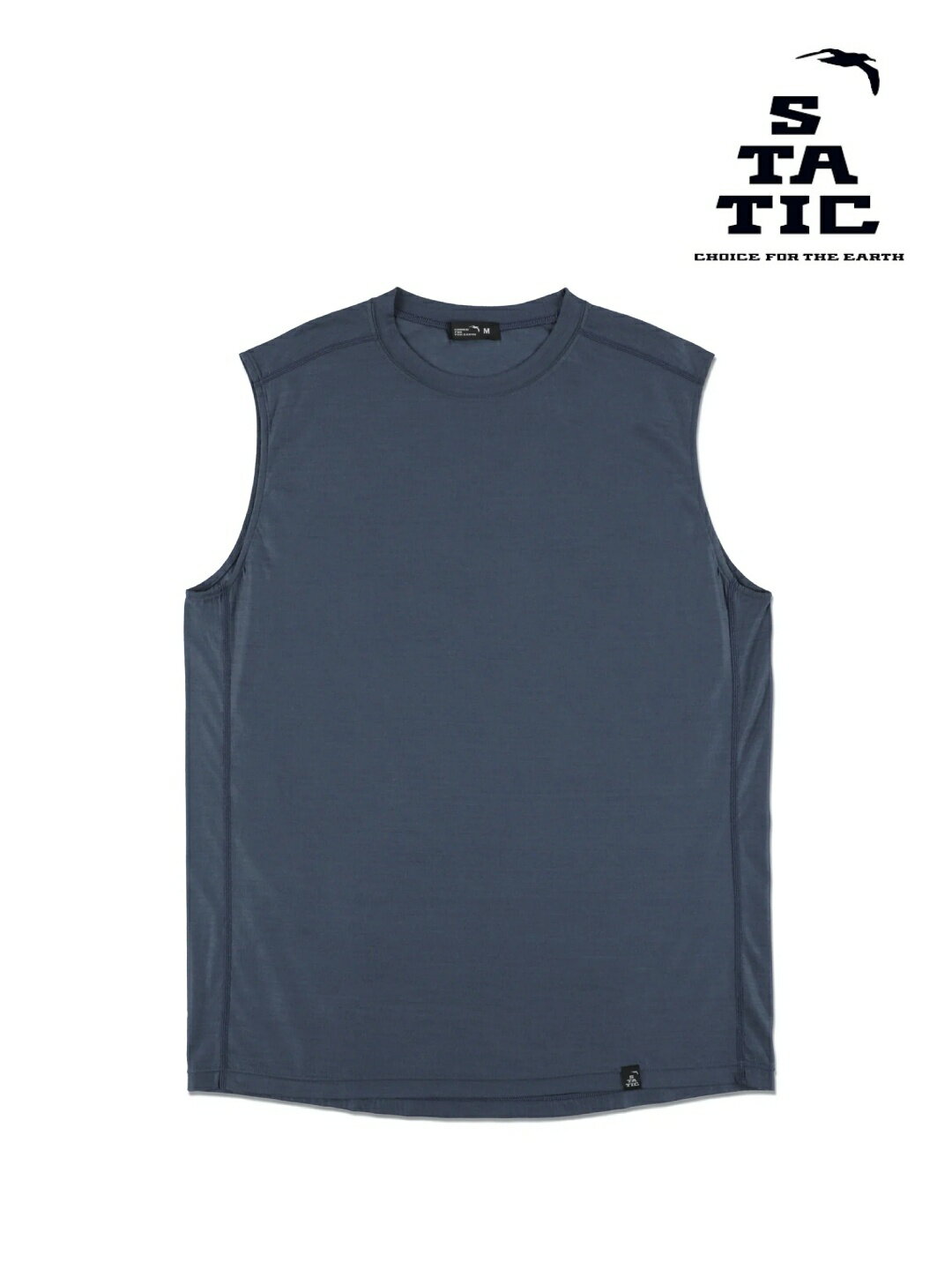 STATIC スタティック｜RAW Sleeveless #Dusky Blue  ロー スリーブレス