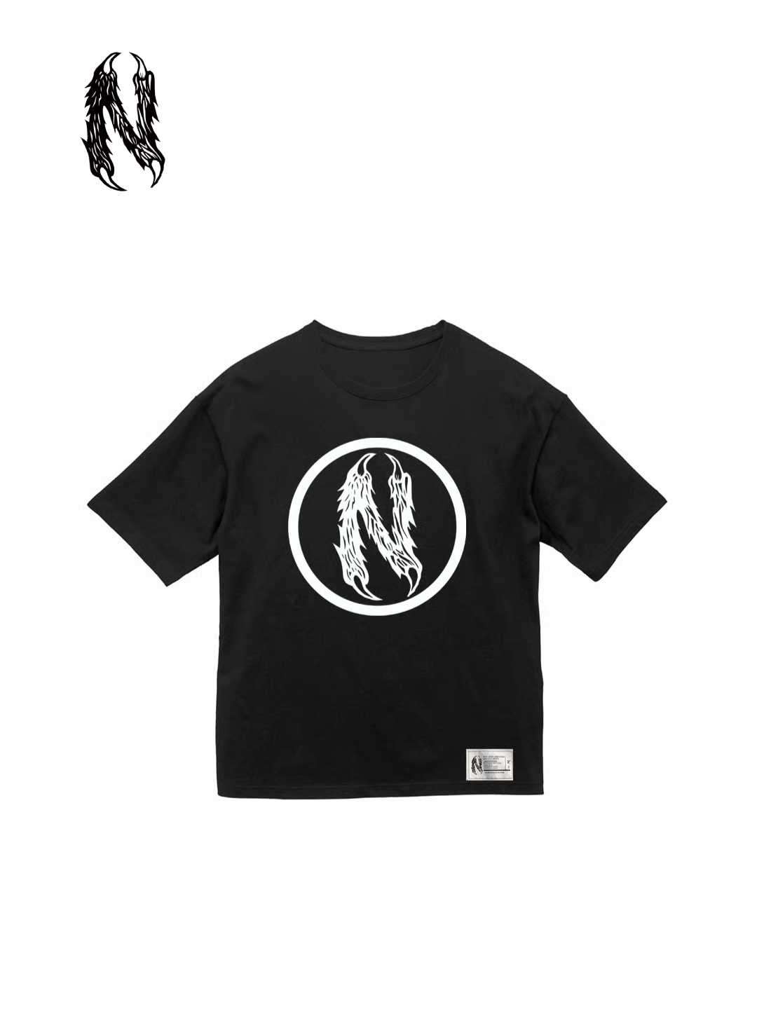 NUT-BUTTER ナットバター｜N ロゴ 5.6オンス ビッグシルエット T #BLACK