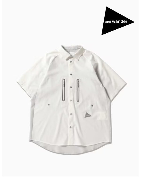 and wander アンドワンダー｜Women's tech SS shirt #off white [5743153045] テックショートスリーブシャツ レディース