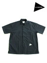 and wander アンドワンダー｜UV cut stretch SS shirt Navy 5743183065 UVカットストレッチ ショートスリーブシャツ