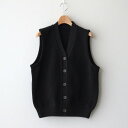 crepusculebMOSS STITCH V/N VEST #BLACK [2301-003]