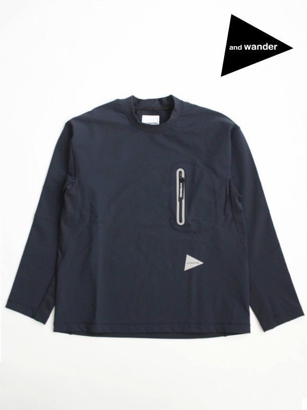 and wander Ah_[ bhybrid warm pocket LS T #navy [5743284075] nCubh EH[ |Pbg OX[uT