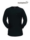 Norrona m[ibskibotn wool 3/4 T-shirt #Caviar [4202-20] V[{bg E[ 3/4 Vc