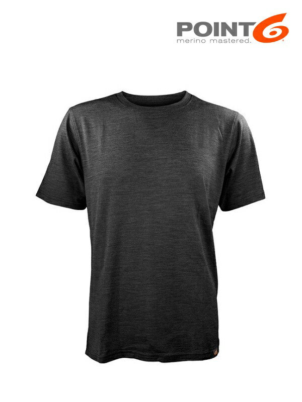 Point6 |Cg6bMen's Alpine Extra-Fine Merino Wool Tee #Charcoal Melange [81-6000-218] Y ApC GNXgt@C mE[T