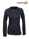 point6 |Cg6bWomen's Base Layer Long Sleeve Mid Crew Neck Top #Black [81-8004-204] x[XC[OX[u ~bhN[lbNgbv (fB[X)