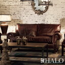 ソファ HALO (ハロー) BALMORAL（バルモラル）2.5人掛け 2.5P 幅200 ブラウン ブラック デザイナーズソファ 革張り レザー レザーソファ 高級ソファ 手作り ハンドメイド SOFA
