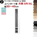 ワードローブすきまくん WSD 上ハンガー+棚 片開 AR(右開)/AL(左開) 幅30〜40cmセミオーダー 完成品 国産 日本製 ハンガーラック ラック 収...