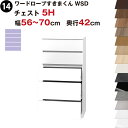 ワードローブすきまくん WSD チェスト5H 幅56〜70cm 奥行42cmセミオーダー 完成品 国産 日本製 5段 たんす 箪笥 収納 収納家具 おしゃれ イ...