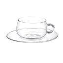 カップ&ソーサー ティーカップ UNITEA ユニティ 230ml ガラス製 一人暮らし ひとり 一人 二人暮らし【北海道・沖縄・離島配送不可】