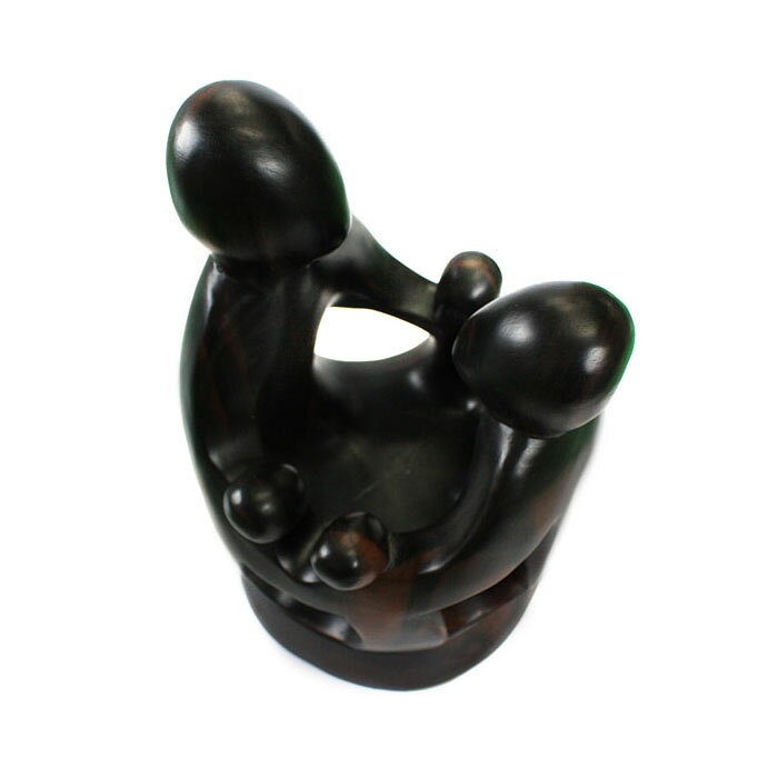 【展示品、現品限りの特別価格】高級天然木 黒檀 ワインボトルホルダー 1 置物 インテリア オブジェ 手彫り [3]