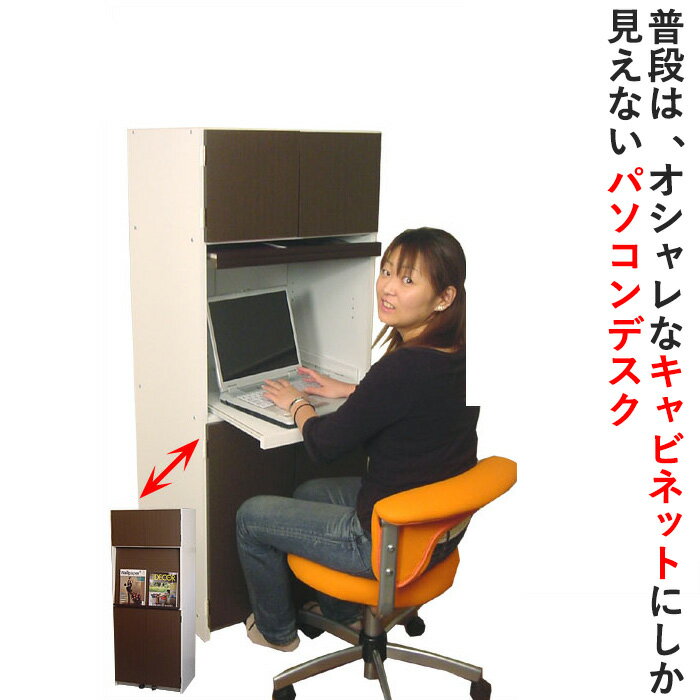 パソコンデスク キャビネット PCデスク 省スペース ◆日本製 パソコン プリンター 収納 通販 ラック 収納 送料無料 モデラート