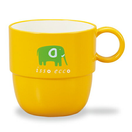 樂天商城 - コップ マグカップ isso ecco Animal S アニマル柄 食器 [イエロー] ( プラコップ 子供用 プラスチック製 食洗機対応 軽い 割れにくい レンジ対応 カップ マグ 子供用コップ 日本製 プラスチック製 キッズ用食器 一人暮らし【北海道・沖縄・離島配送不可】