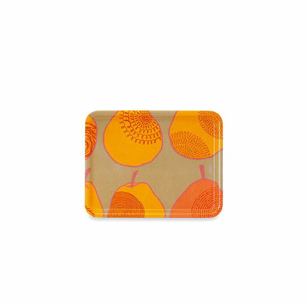 トレー isso ecco イッソ・エッコ ファブリックトレー ペアー 梨柄 36cm [ベージュ] ( トレイ お盆 プ..