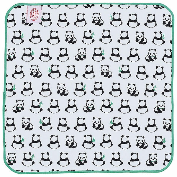 タオルハンカチ ZAPP ゴーヤ [パンダ] ( 和柄 手拭い柄 大人かわいい ) 一人暮らし ひとり 一人 二人暮らし【北海道・沖縄・離島配送不可】