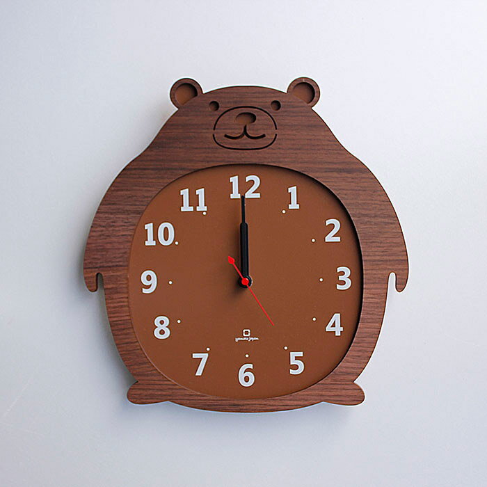 樂天商城 - ヤマト工芸 CLOCK ZOO クマ 熊 YK14-003 壁掛け時計 アニマル動物 子供部屋 シンプル モダン おしゃれ かわいい 掛け時計 掛時計 ウォールクロック CLOCK 時計 日本製 一人暮らし ひとり 一人 二人暮らし【北海道・沖縄・離島配送不可】
