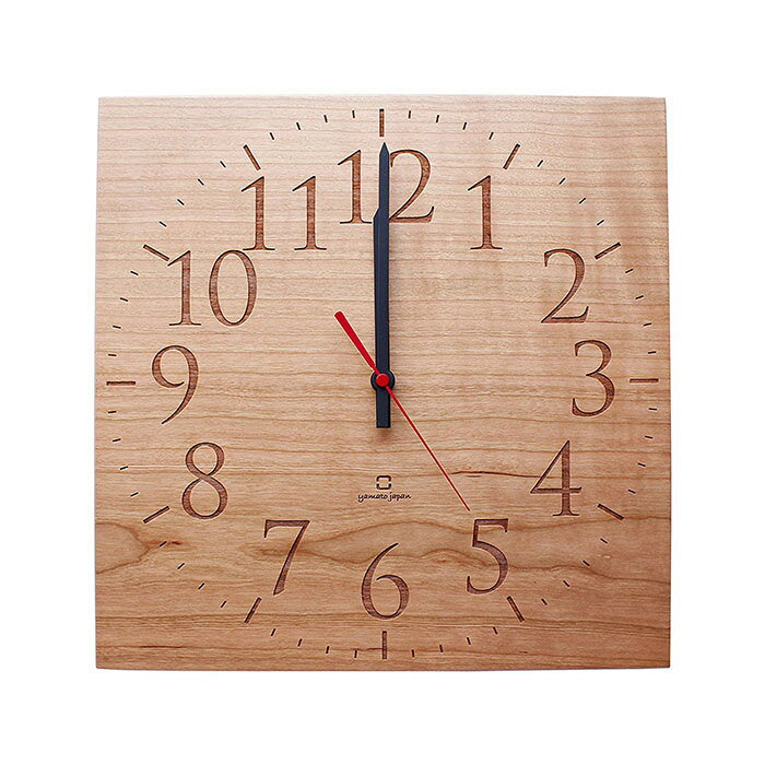 ヤマト工芸 MUKU スタンダード 数字 チェリー YK14-101 壁掛け時計 シンプル モダン おしゃれ かわいい 掛け時計 掛時計 ウォールクロック CLOCK 時計 日本製 一人暮らし ひとり 一人 二人暮らし