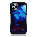 【200円引クーポン付】 iPhone12Pro Max ケース かっこいい ポリゴン ディープウォーター アイフォン 耐衝撃 バンパー 青 紫 919 送料無...