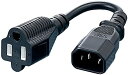 【ポイント2倍】 サンワサプライ 電源アダプタケーブル(3Pメス・3Pオス) KB-DA302K 送料無料